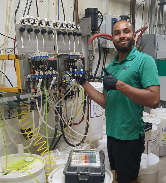 Installed industrial equipment in operation